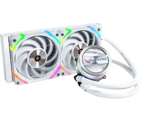 Valkyrie VK-AIODR240W bílá / AIO vodní chladič CPU / 2x 120 mm / 29dB / AMD + Intel 