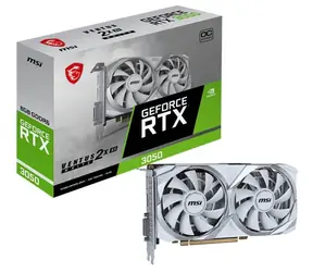 MSI GeForce RTX 3050 VENTUS 2X XS WHITE 8G OC / 1552 - 1807 MHz / 8GB GDDR6 / 128-bit /  1x HDMI + 1x DP / 115W (6)