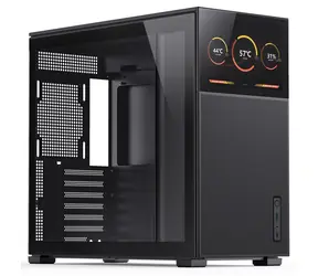 Jonsbo D41 MESH Screen černá / ATX / 1x USB-A 3.0 / 1x USB-C 3.2 / bez zdroje / displej / průhledná bočnice 