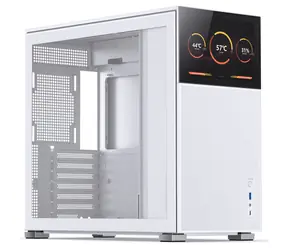 Jonsbo D41 MESH Screen bílá / ATX / 1x USB-A 3.0 / 1x USB-C 3.2 / bez zdroje / displej / průhledná bočnice 