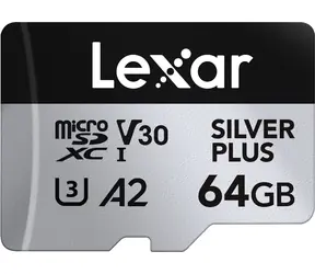 Lexar Professional SILVER PLUS microSDXC 64GB / čtení: 205MBps / zápis: 150MBps / UHS-I