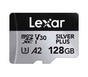 Lexar Professional SILVER PLUS microSDXC 128GB / čtení: 205MBps / zápis: 150MBps / UHS-I / V30