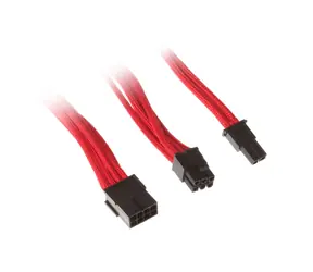 SilverStone Prodlužovací kabel 8-Pin-PCIe na 6+2-Pin-PCIe - 250mm červená