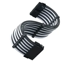 SilverStone Kabel ATX 24-Pin 300mm - černo-bílá / pletený