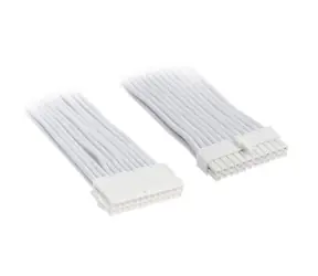 SilverStone Kabel ATX 24-Pin 300mm - bílá / pletený