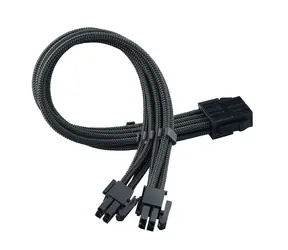 SilverStone Kabel EPS 8-Pin na 2x EPS/ATX 4+4-Pin 300mm - černá