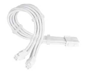 SilverStone Kabel EPS 8-Pin na 2x EPS/ATX 4+4-Pin 300mm - bílá