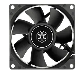 SilverStone FN80 černá / 80mm / Hydraulic Bearing / 22.9 dB @ 2000 RPM / 27.81 CFM / 3-Pin