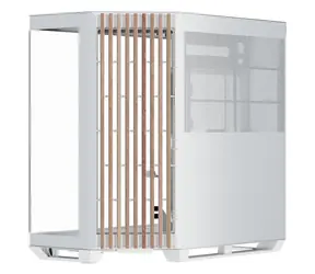 APNX V1 Midi-Tower ATX case bílá-dřevo / ATX / 3x 360 mm ARGB / 1x 120mm ARGB / bez zdroje / průhledná bočnice