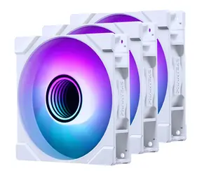 PHANTEKS M25 Gen2 PWM D-RGB 3ks bílá / 120mm / Hydraulic Bearing / 35.13 dB @ 2000 RPM / 72.72 CFM / 4-Pin PWM + 3-Pin