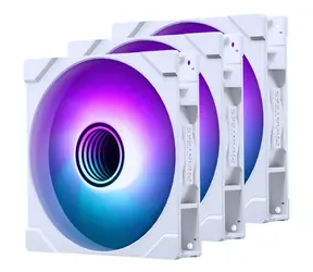 PHANTEKS M25 Gen2 PWM D-RGB 3ks bílá / 140mm / Hydraulic Beraing / 36.4 dB @ 1800 RPM / 101.78 CFM / 4-Pin PWM + 3-Pin