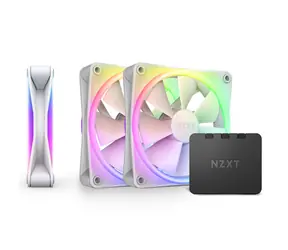 NZXT F120 RGB DUO 3ks bílá / 120mm / Fluid Dynamic Bearing / 29 dB @ 1800 RPM / 48.58 CFM / 4-Pin PWM