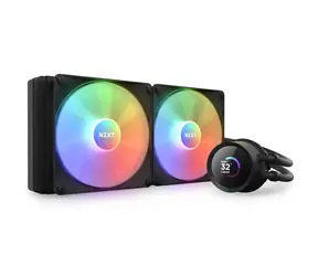 NZXT Kraken RGB 280 černá / 2x 140mm / Fluid Dynamic Bearing / 34.48 dB @ 1500 RPM / 90.79 CFM / AMD + Intel 