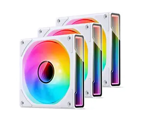 Jonsbo ZK-120W 3ks bílá / 120mm / Fluid Dynamic Bearing / 36.6 dB @ 2400 RPM / 65.26 CFM / 4-pin PWM + 3-Pin