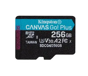Kingston Canvas Go Plus microSDXC 256GB / UHS-I U3 / Class 10 / čtení: až 200MBs / čtení: až 200MBs / zápis: až 160 MBs