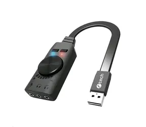 C-TECH SC-7Q, 7.1 surround sound černá / 7.1 / audio switch