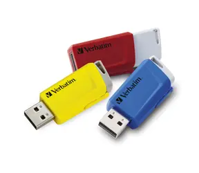 Verbatim Store 'n' Click 16GB (3ks) / 3x Flash disk / USB-A 3.2 Gen 1 / čtení: až 80MBs / zápis: až 25MBs