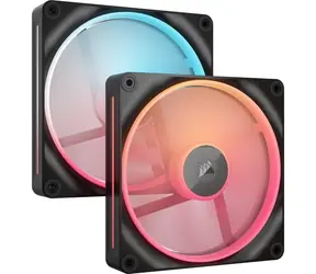 Corsair iCUE LINK LX140-R RGB PWM Reverse 2ks černá / 140mm / Magnetic bearing / 400-2000 RPM /38.3 dB