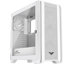 PREYON Nest Windy bílá / ATX / USB-A 3.0 /USB-A 2.0 / USB-C / 4x 120mm / bez zdroje / průhledná bočnice 