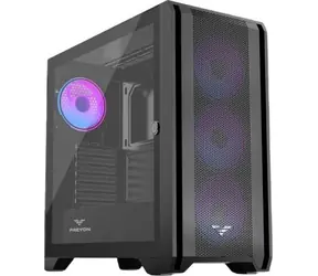 PREYON Nest Windy+ ARGB černá / ATX / USB-A 3.0 /USB-A 2.0 / USB-C / 4x 120mm / bez zdroje / průhledná bočnice 