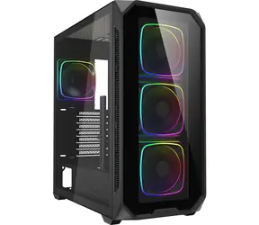 Sharkoon AK5G RGB černá / ATX / 2x USB 3.2 / 1x USB-C / 4x 120mm / bez zdroje / průhledná bočnice