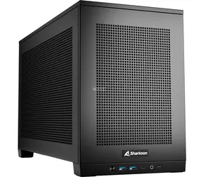 Sharkoon REBEL C20 černá / Mini ITX / 2x USB 3.2 / 1x USB-C / bez zdroje 