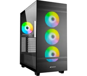 Sharkoon Rebel C50 RGB černá / ATX / 2x USB 3.2 / 1x USB-C / 4x 120mm / bez zdroje / průhledná bočnice