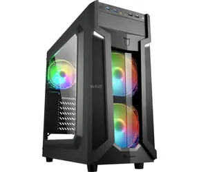 Sharkoon VG6-W RGB černá / ATX / 2x USB 3.0 / 3x 120mm / bez zdroje / průhledná bočnice