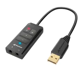 Sharkoon SB2 černá / externí zvuková karta / USB / 70kHz / 7.1