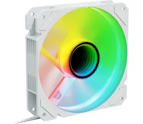 Sharkoon SHARK Mirror RGB PWM REVERSE bílá / větráček / 120mm / RGB / 26.8 dBA / 1500 RPM / 99.52 m3h