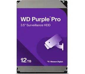 WD Purple Pro 12TB / HDD / 3.5" / SATA 6GBs / čtení: 245MBps / zápis: 245MBps / 7200RPM / 256MB cashe / 24x7 