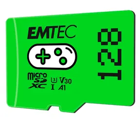 EMTEC MicroSD Gaming Card 128GB SDXC CL.10 / UHS1 U3 V30 A1 / čtení:  100MBs / zápis: 50MBs