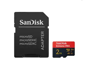 SanDisk Extreme PRO microSD 2TB + adaptér / Class 10 / UHS-I / čtení: až 250MBs