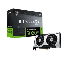 MSI VGA NVIDIA GeForce RTX 5060 Ti 16G VENTUS 2X OC PLUS, RTX 5060 Ti, 16GB GDDR7, 3xDP, 1xHDMI