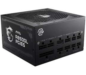 MSI MAG A850GL PCIE5 II černá / 850W / 120mm / ATX3.0 / aktivní PFC / 80PLUS Gold 