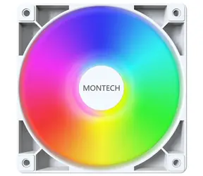 Montech GF120 PWM ARGB bílá / 120 mm / Hydraulic Bearing / 25.5 dB @ 1600 RPM / 112 CFM / ARGB / 4-pin