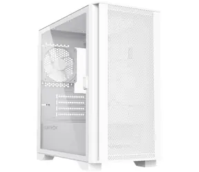 Montech AIR 100 LITE bílá / Micro ATX / 3x USBA / 2x 120mm / bez zdroje / průhledná bočnice
