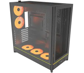 Montech HS01 PRO černá / ATX / 2x USBA / 1x USB-C / 5x 120mm / bez zdroje / průhledná bočnice