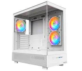 Montech XR bílá / ATX / 2x USBA / 1x USB-C / 3x 120mm / bez zdroje / průhledná bočnice