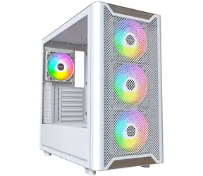 Montech XR Wood bílá / ATX / 2x USBA / 1x USB-C / 4x 120mm / bez zdroje / průhledná bočnice