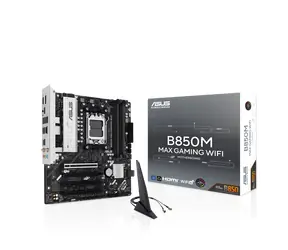 ASUS B850M MAX GAMING WIFI / B850 / 4x DDR5 / 1x GLAN / Wi-Fi 6 / mATX