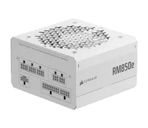 Corsair RM850e bílá / 850W / 80PLUS Gold / Plně modulární / 120 mm / Aktivní PFC