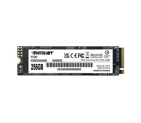PATRIOT P320 256GB / SSD / M.2 2280 / PCIe Gen3 x4 / Heatsink / R: 2200MBps / W: 1200MBPs / 5y