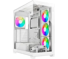 Xilence XILENT Gleam bílá / ATX / 2x USB-A 3.0 / 1x USB-C 3.2 / 4x 140mm ARGB / bez zdroje / průhledná bočnice