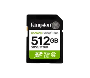 Kingston Canvas Select Plus SDXC 512GB / UHS-I V90 / U3 / Class 10