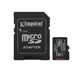 Kingston Canvas Select Plus Gen3 microSDXC 256GB s adaptérem / UHS-I V30 / U3 / Class 10 / čtení: až 150MBs / zápis: až 