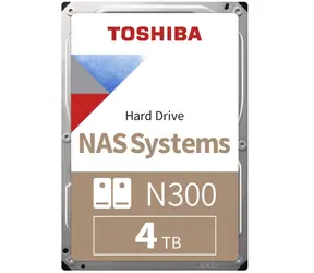 Toshiba N300 NAS 4TB (Bulk) / 3.5" / 7 200 rpm / 512MB cache / SATA III / CMR