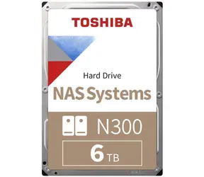 Toshiba N300 NAS 6TB (Bulk) / 3.5" / 7 200 rpm / 512MB cache / SATA III / CMR