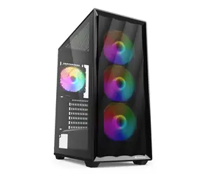 Sharkoon VK4 Rainbow černá / ATX / 2x USB-A 3.0 / 4x 120mm RGB / bez zdroje / průhledná bočnice 