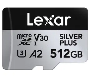 Lexar Professional SILVER PLUS microSDXC 512GB / čtení: 205MBps / zápis: 150MBps / UHS-I / V30